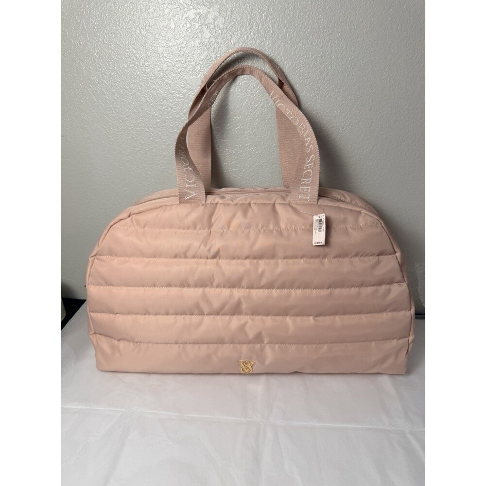 Victoria’s Secret Pink Quilted Weekender Duffel Travel Bag NWT Large